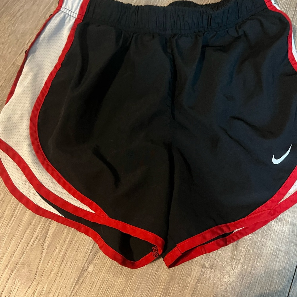 Nike Black and Red Athletic Shorts